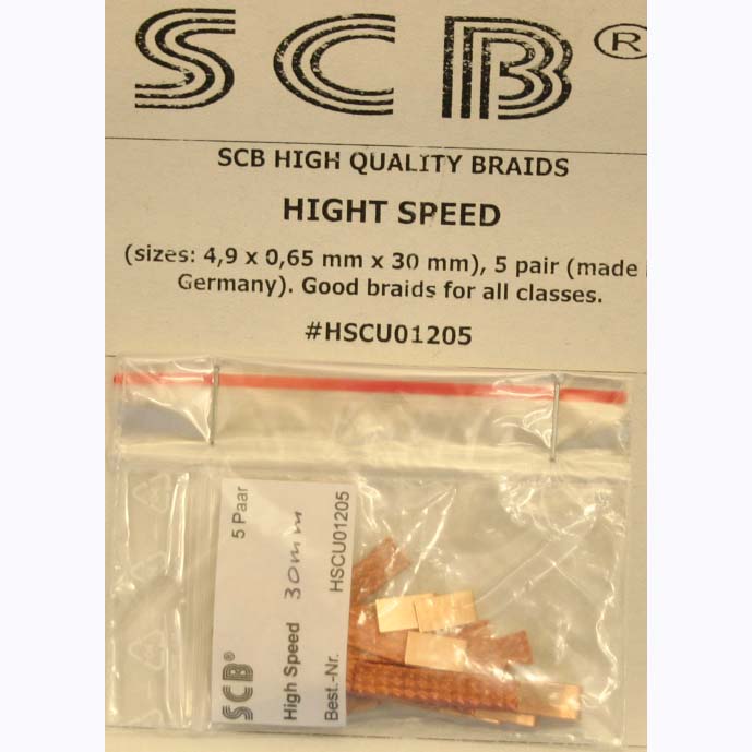 SCB HIGH SPEED BRAID 4.9MM X .65 THICK (ALL CLASSES) 5 pairs