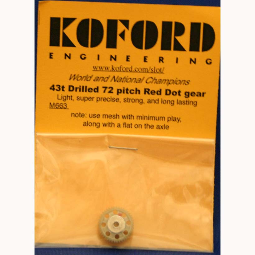 KOFORD DRILLED 43T 72P RED DOT GEARS
