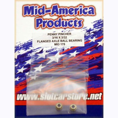 MAR176 MID-AMERICA PENNY PINCHER 3/32 FLAMGED AXLE BALL BEARING