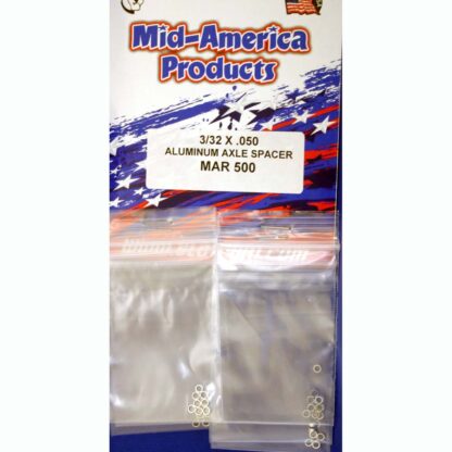 MAR500-MID-AMERICA 3/32 X .050 ALUMINUM AXLE SPACER (8)